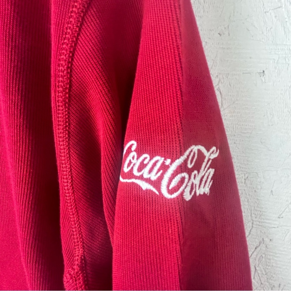 NWT Cutter & Buck Men's Size S/P Pull Over 1/4 Zipper 100% Cotton Coca Cola Logo - Picture 7 of 8